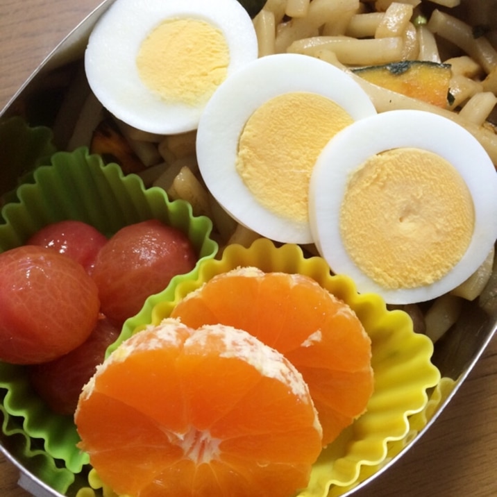 肉嫌いの幼児の為の焼うどん弁当